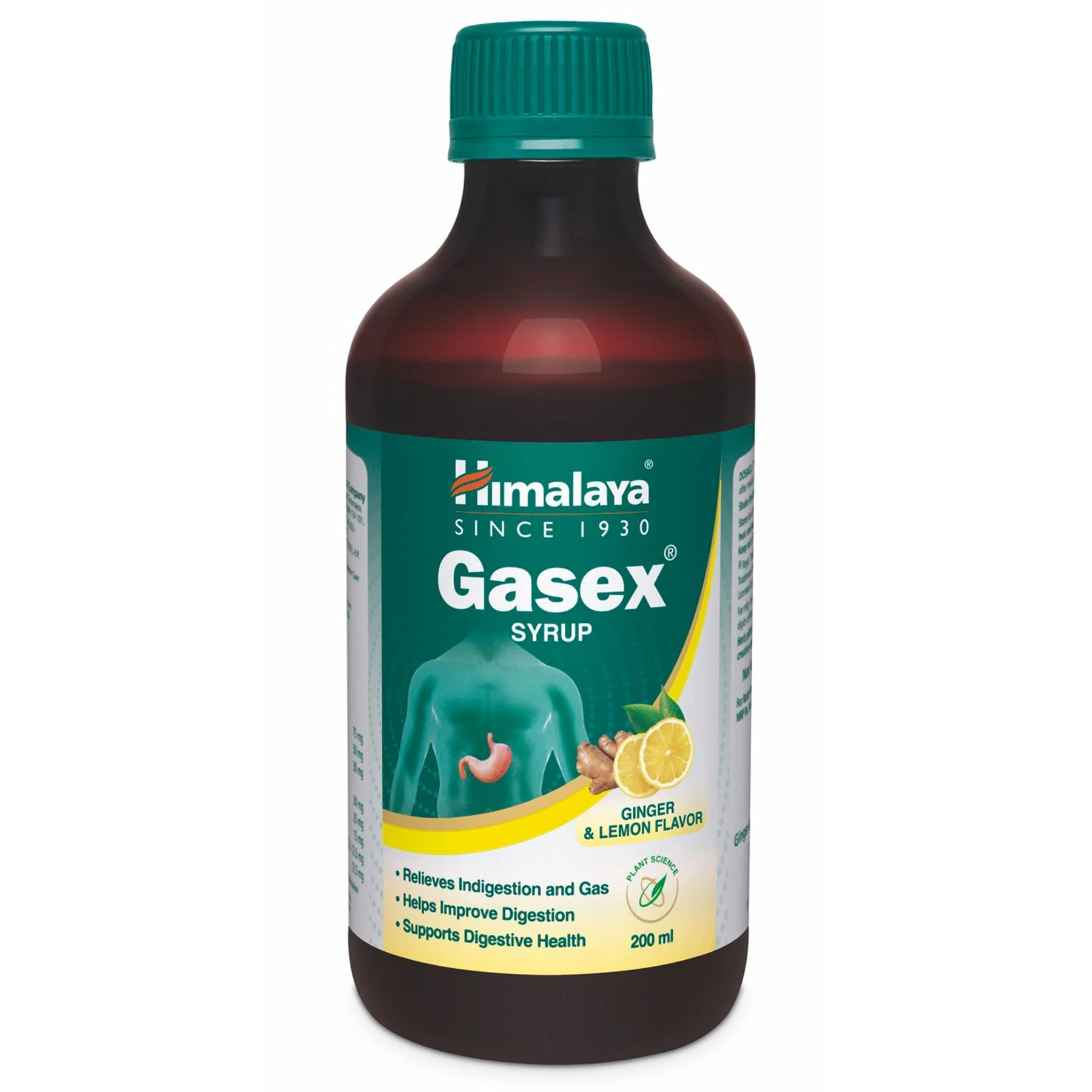 Himalaya Gasex Syrup, Ginger Lemon Flavour, May Help To Improve The Digestive System | 200ml - Image 2