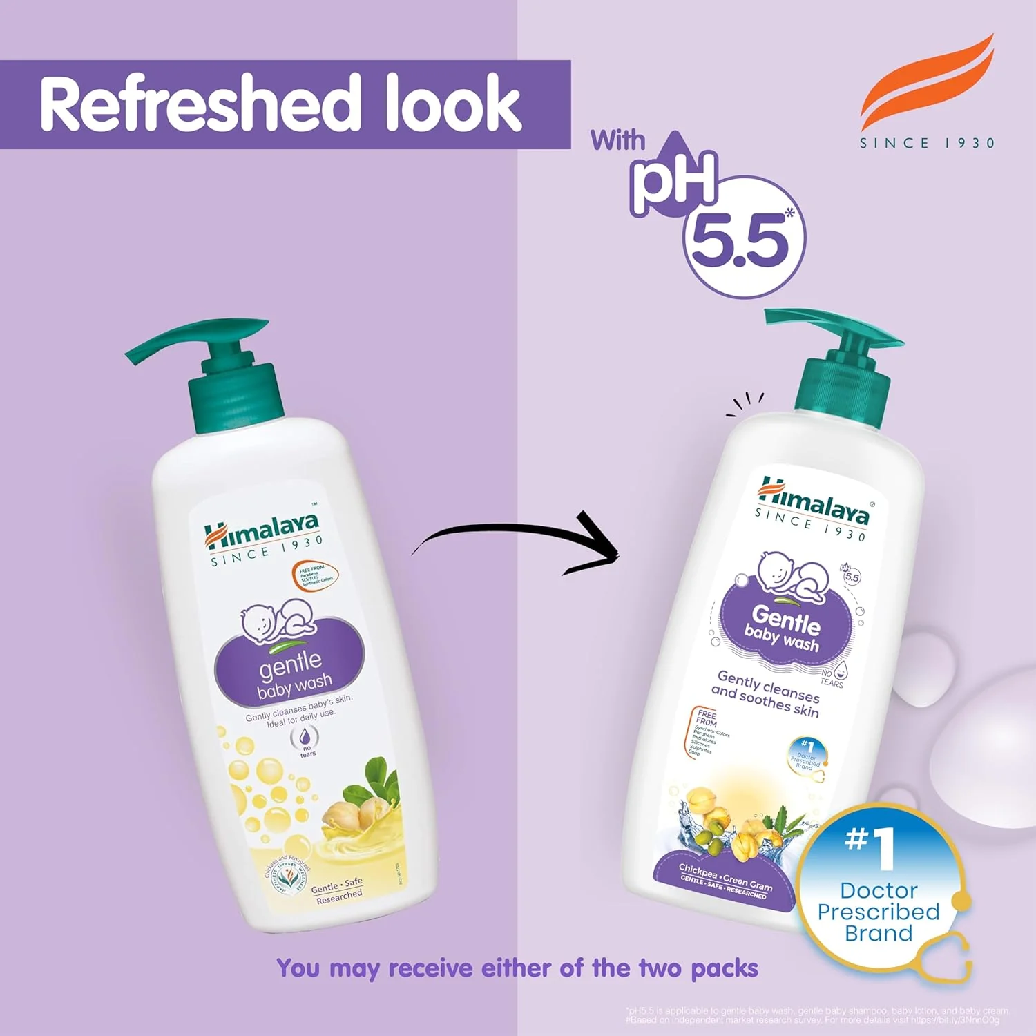 Himalaya Gentle Baby Wash, No Tears Formula, Cleansing Baby's Gentle Skin | 600ml - Image 3