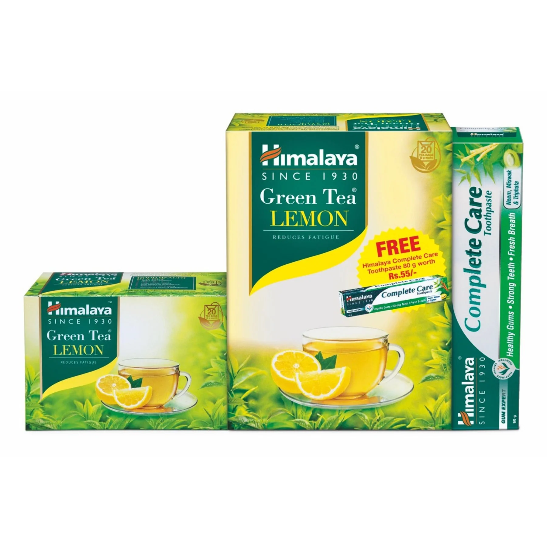 Himalaya Green Tea Lemon 20 Tea Bags + Complete Care Toothpaste 80g Free Offer Pack - Image 6