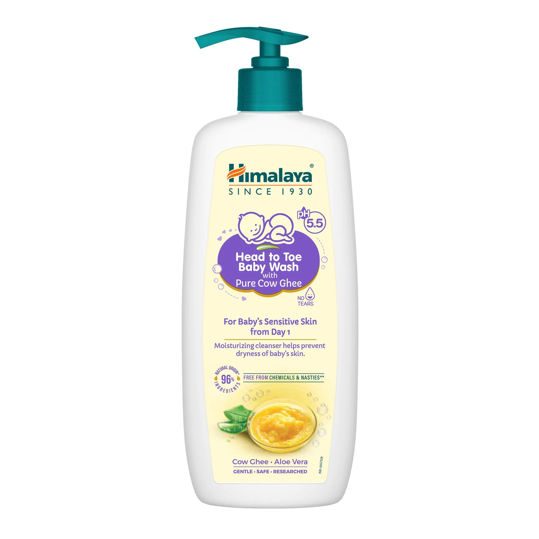 Himalaya Head To Toe Baby Wash With Pure Cow Ghee, For Baby’S Sensitive Skin From Day 1 | 400ml - Image 3