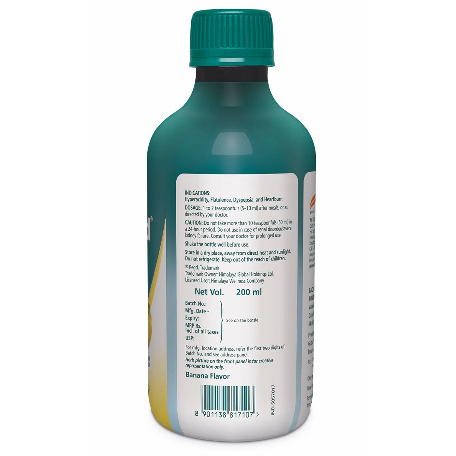 Himalaya Himcocid - Sf, Provides Quick Relief From Hyperacidity (Banana Flavour) | 200ml - Image 4