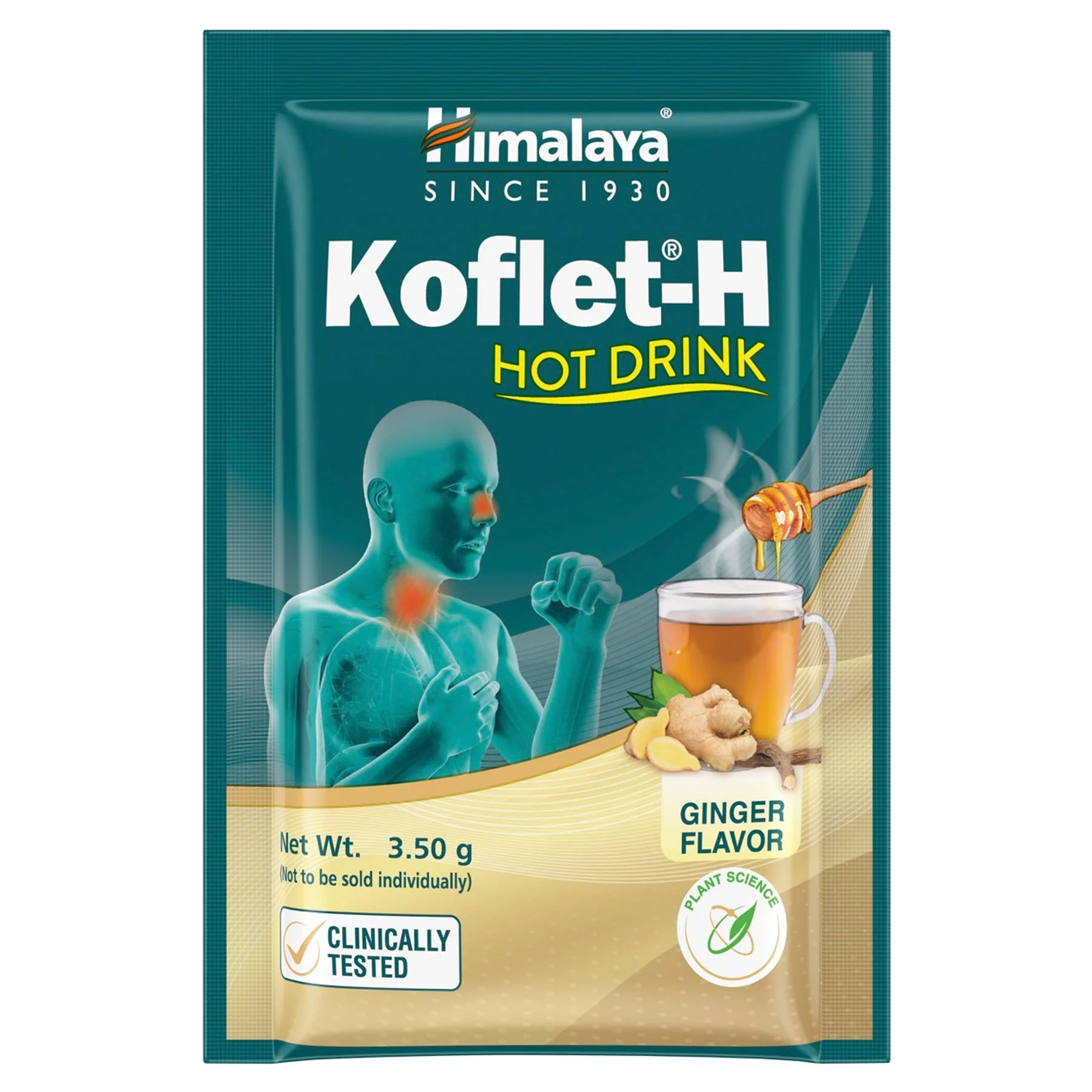 Himalaya Koflet-H Hot Drink Sachet, Ginger, Contains Clinically Tested Herbs For Natural Wellness | 10 Sachets - Image 3