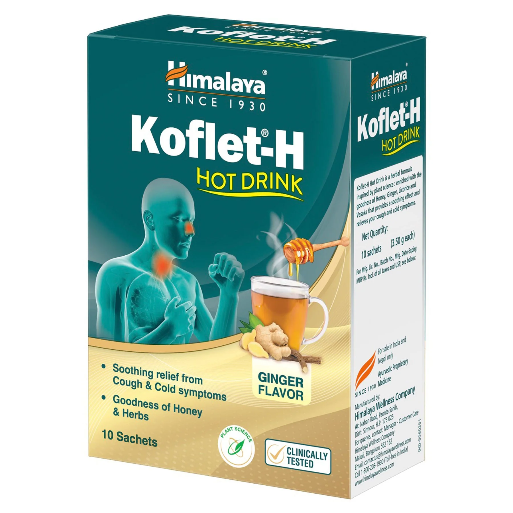Himalaya Koflet-H Hot Drink, With Ayurvedic Herbs For Soothing Relief | 10 Sachets - Image 3