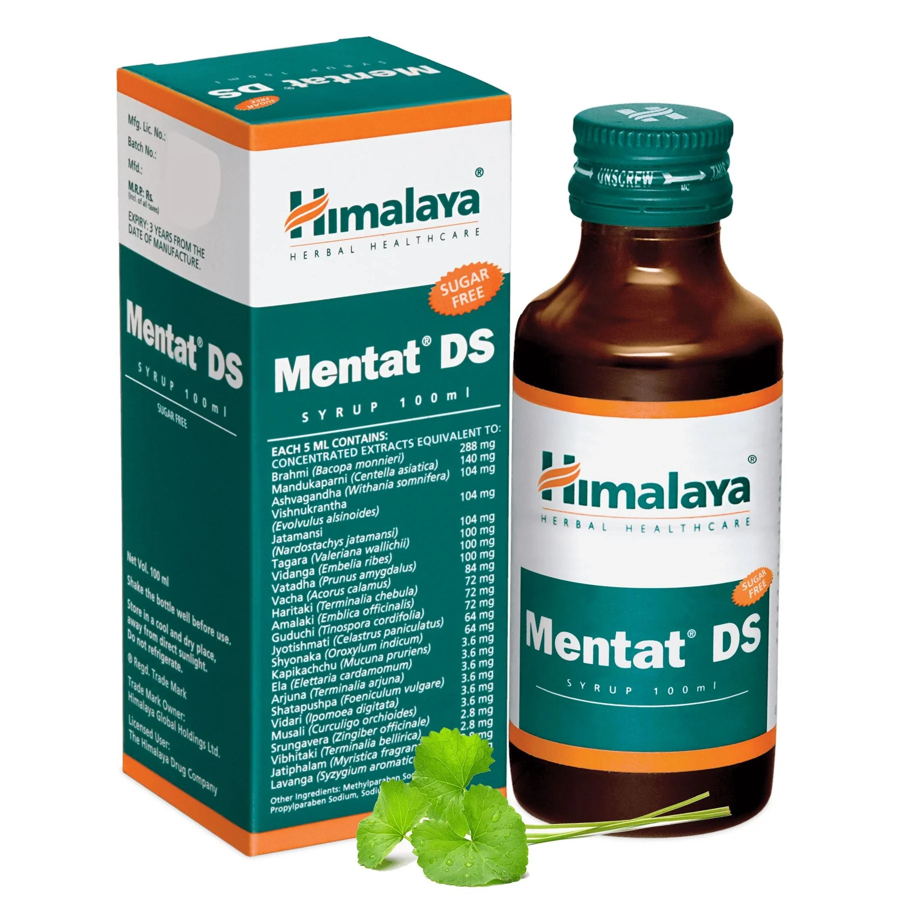 Himalaya Mentat Ds Syrup, Provides Cognitive Support & Helps With Stress Relief | 100ml - Image 3