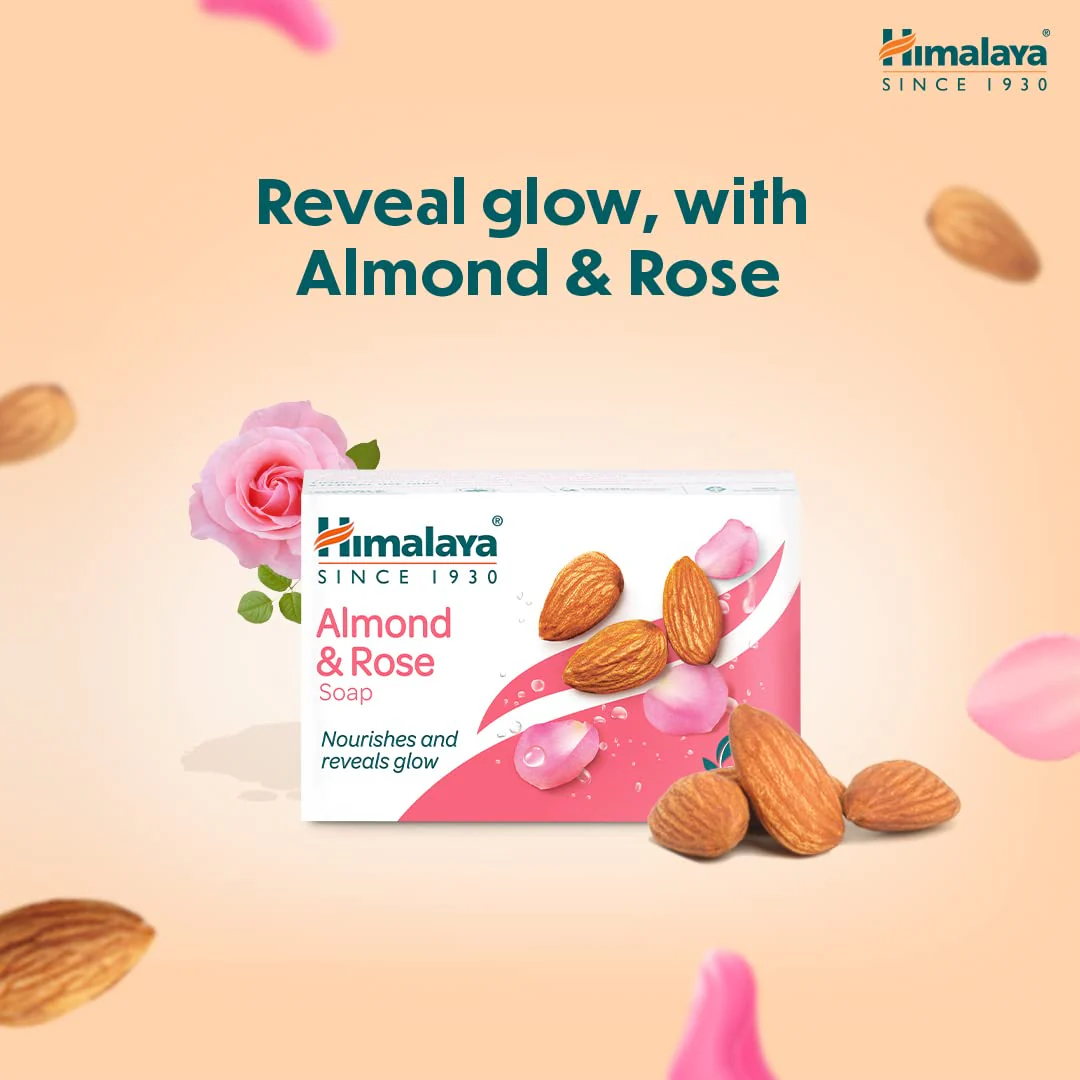 Himalaya Moisturizing Almond & Rose Soap, Antiseptic | 125gm (Pack Of 4) - Image 2