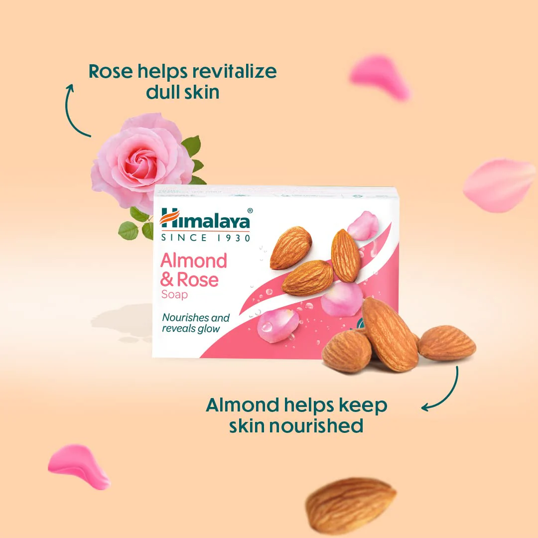 Himalaya Moisturizing Almond & Rose Soap, Antiseptic | 75gm - Image 4