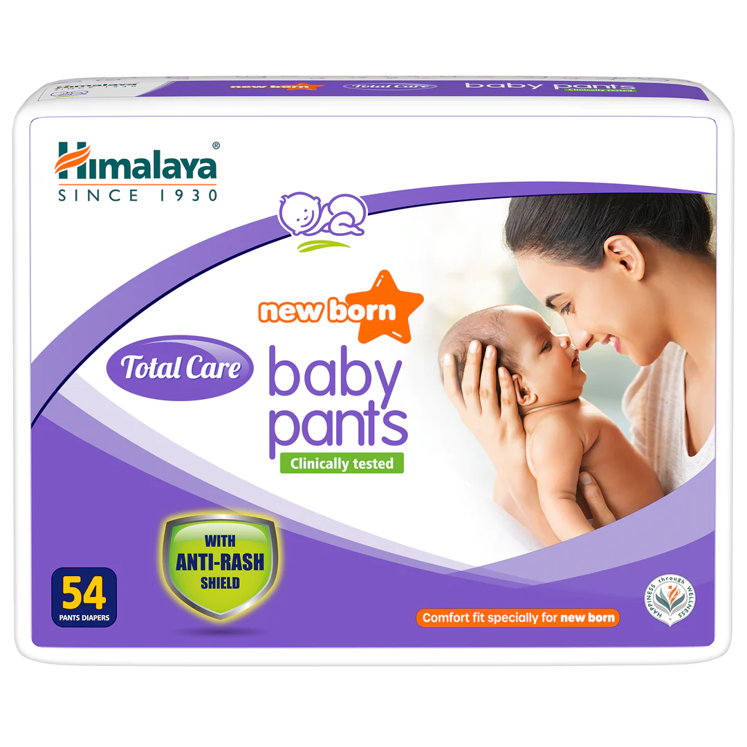 Himalaya Newborn Total Care Baby Pants, Comfort, Protection & Total Care Of Baby's Skin | Pack Of 54 Diapers - Image 5