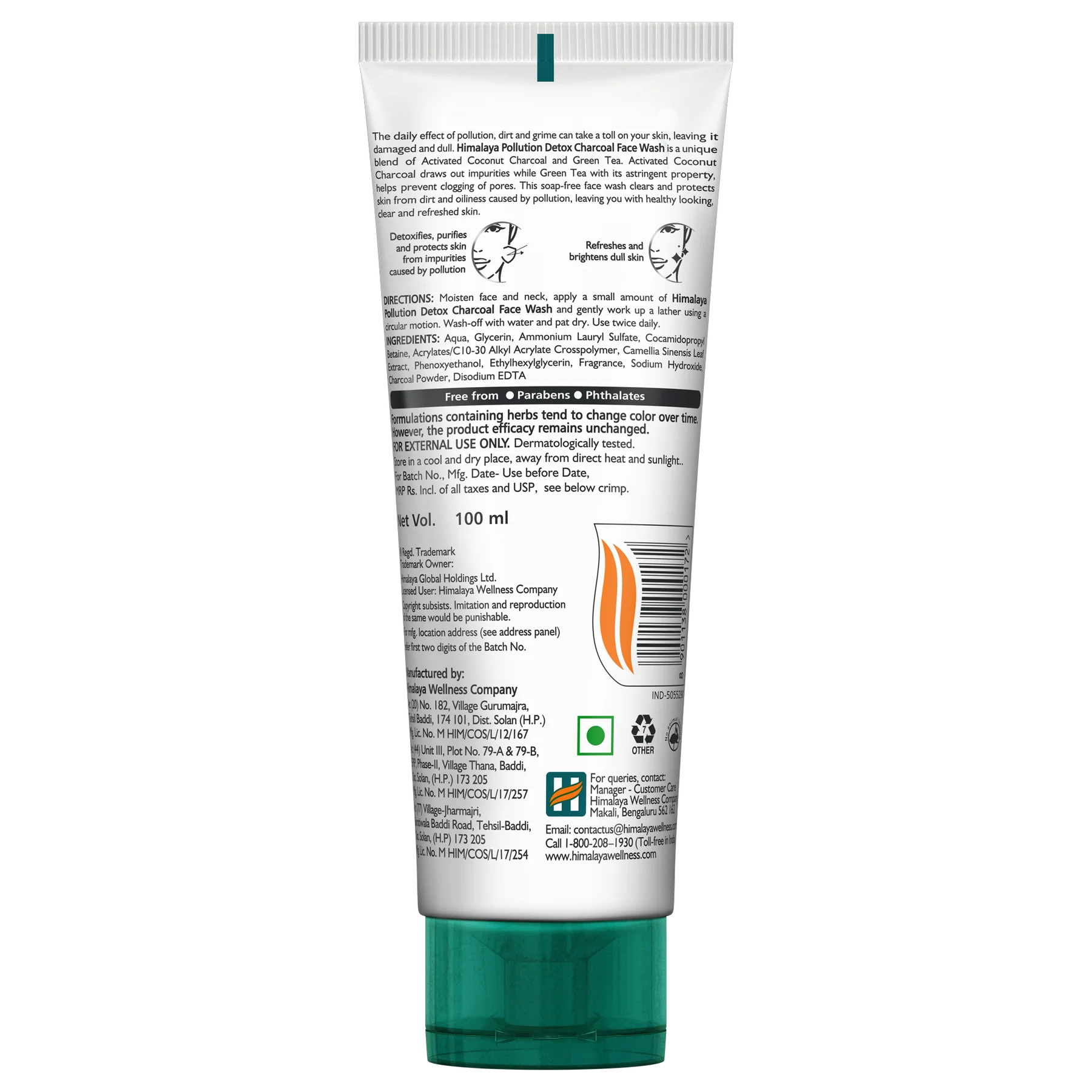 Himalaya Pollution Detox Charcoal Face Wash, Detoxifies & Purifies Skin | 100ml - Image 4