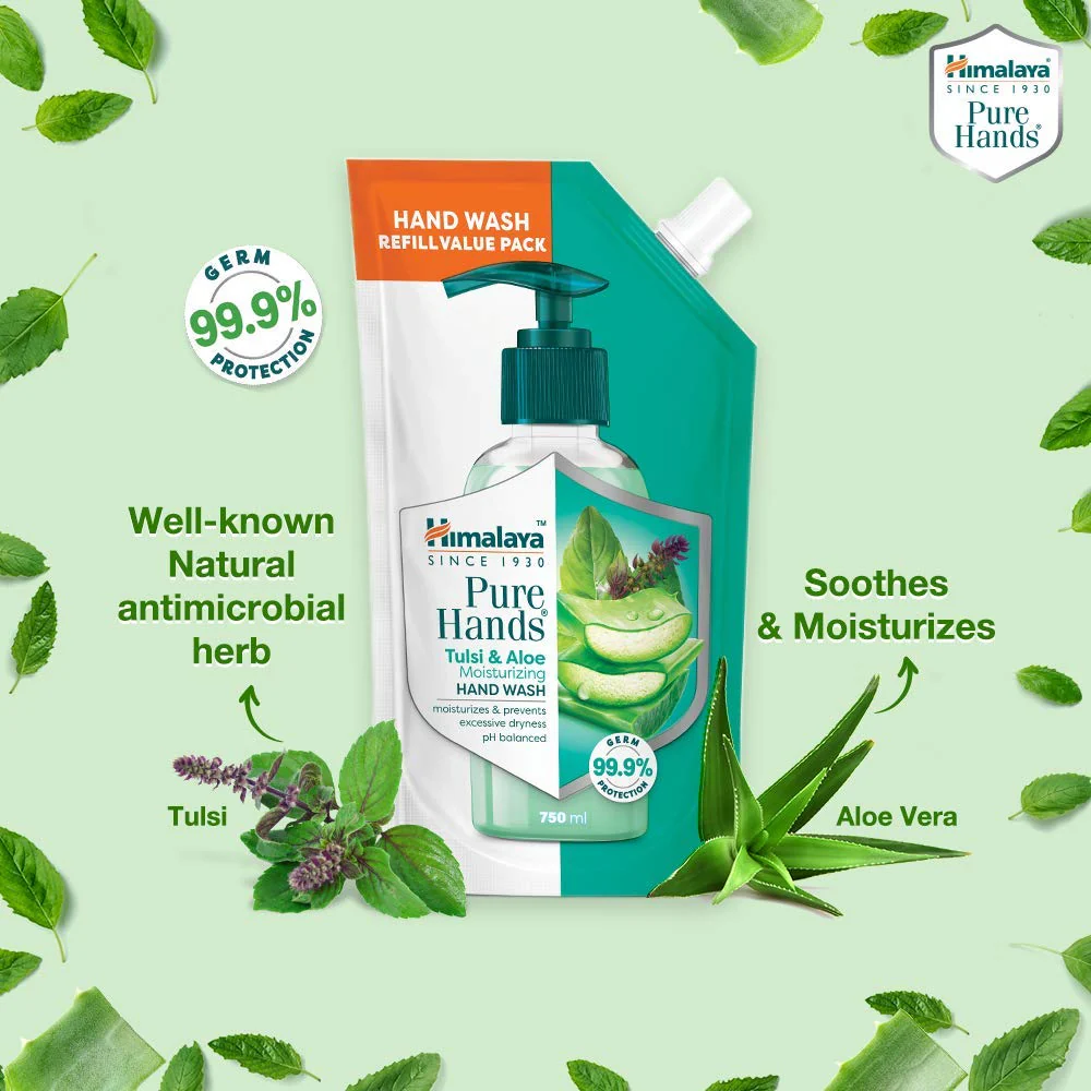 Himalaya Pure Hands Tulsi & Aloe Moisturizing Hand Wash | 750ml - Image 4