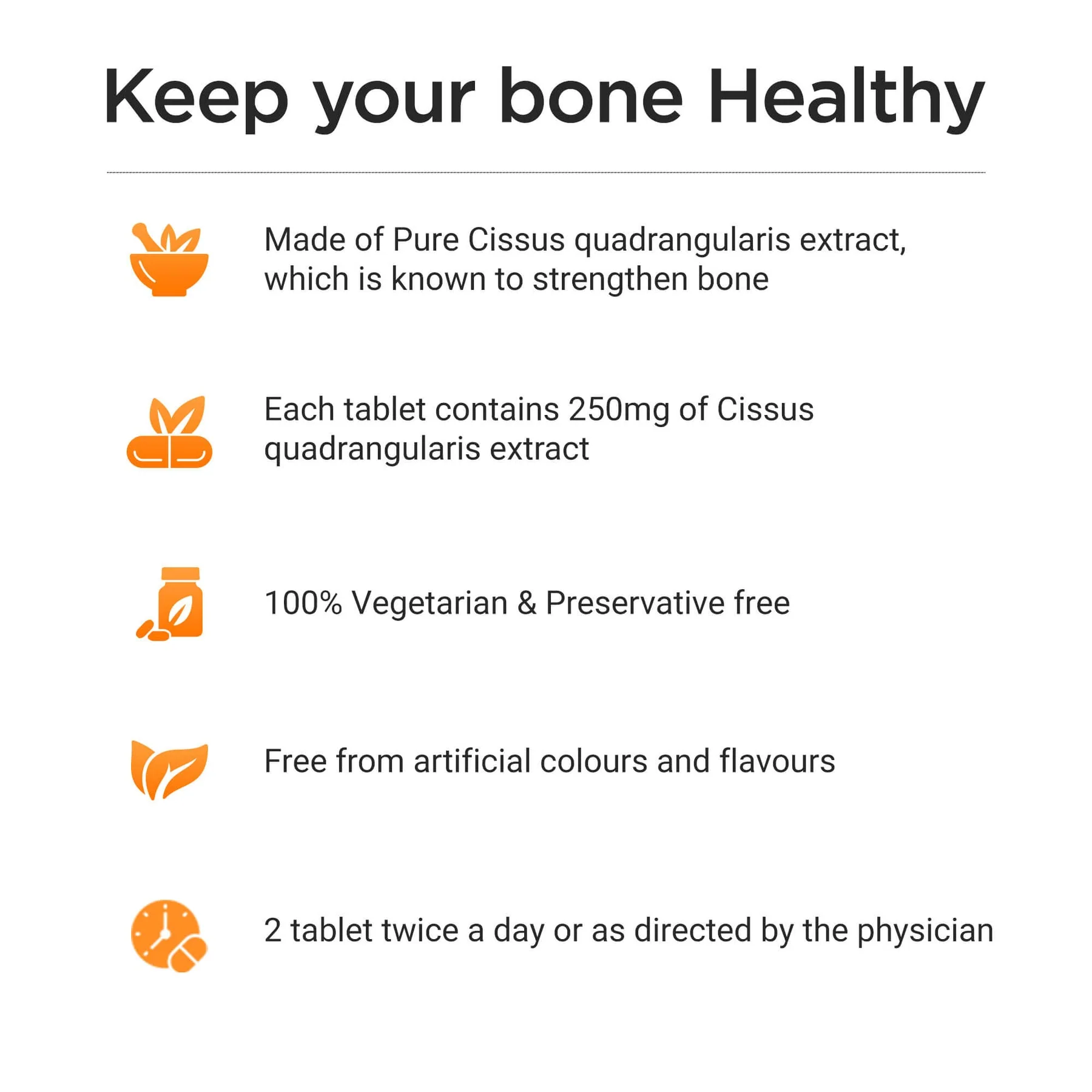 Himalaya Pure Herbs Hadjod Bone & Joint Wellness Tablet, Helps To Restore Tensile Strength Of Bones | 60 Tablets - Image 5