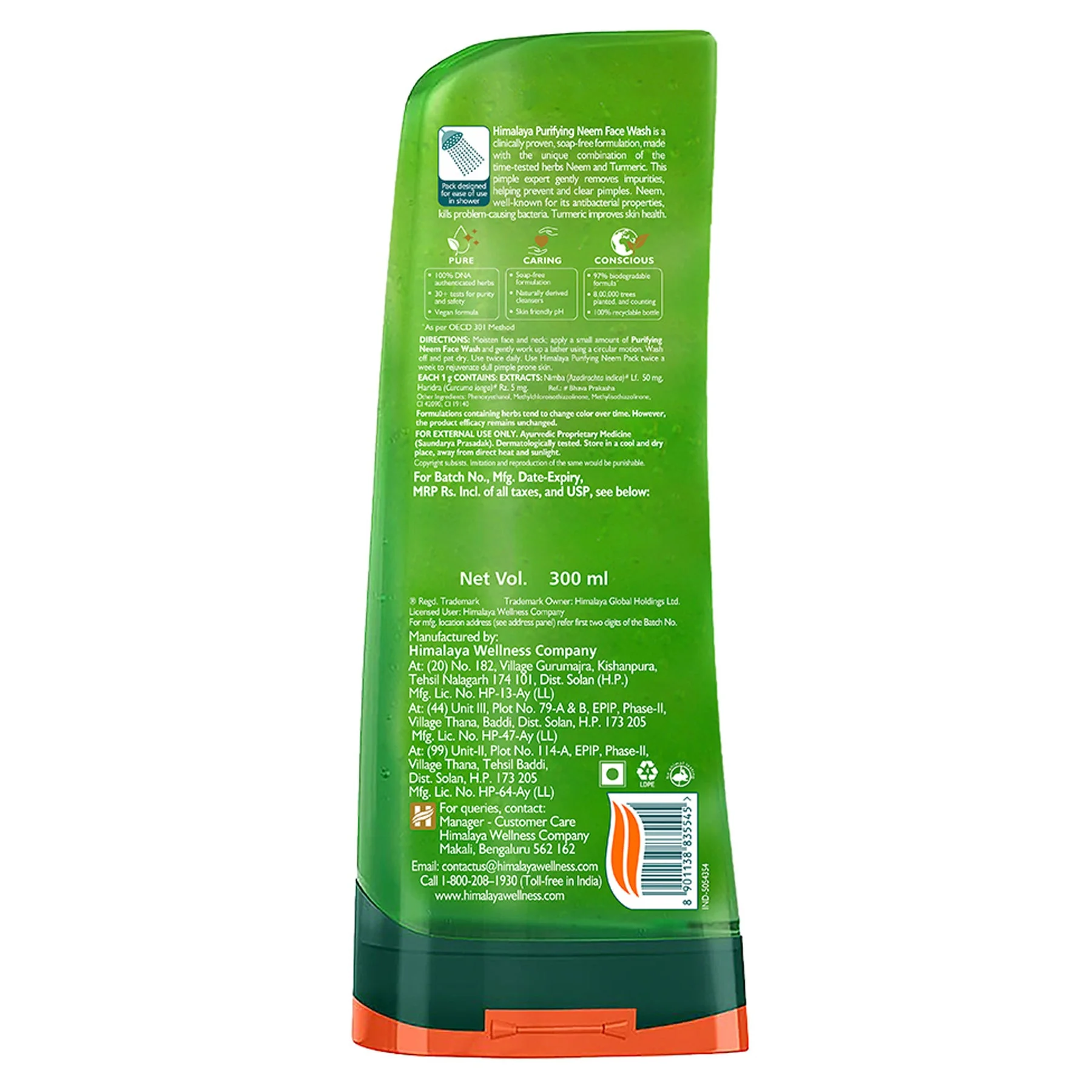 Himalaya Purifying Neem Face Wash, Pimple Expert Gently Removes Impurities, Helps Prevent & Clear Pimples | 300ml - Image 2