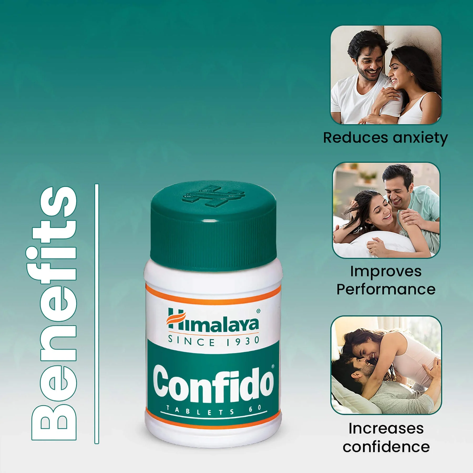 Himalaya Wellness Confido, Brings Back Confidence In Men, Reduces Performance Anxiety, Enhances Performance | 60 Tablets (Pack Of 5) - Image 3