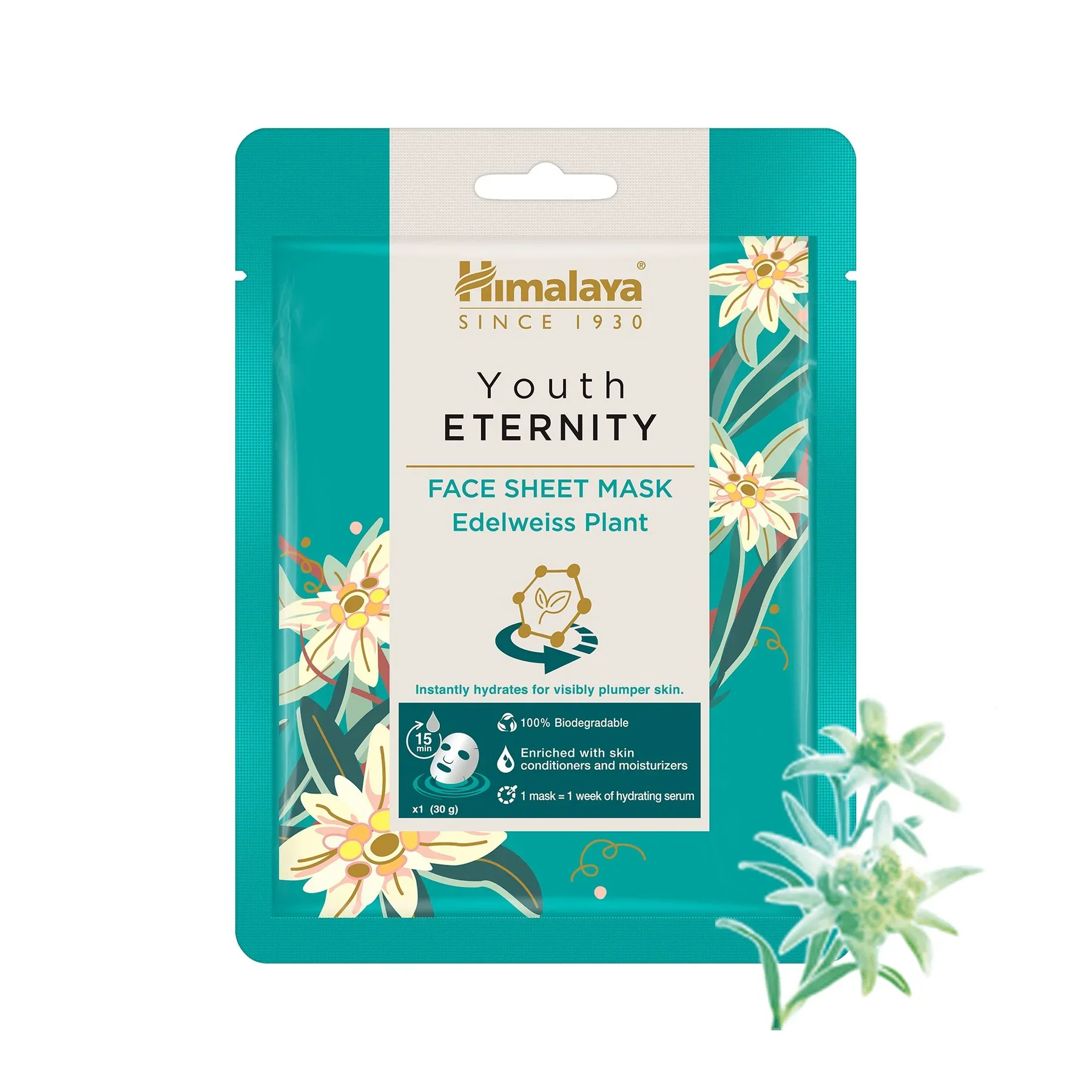 Himalaya Youth Eternity Face Sheet Mask, Instantly Hydrates For Visibly Plumper Skin | 30gm - Image 4
