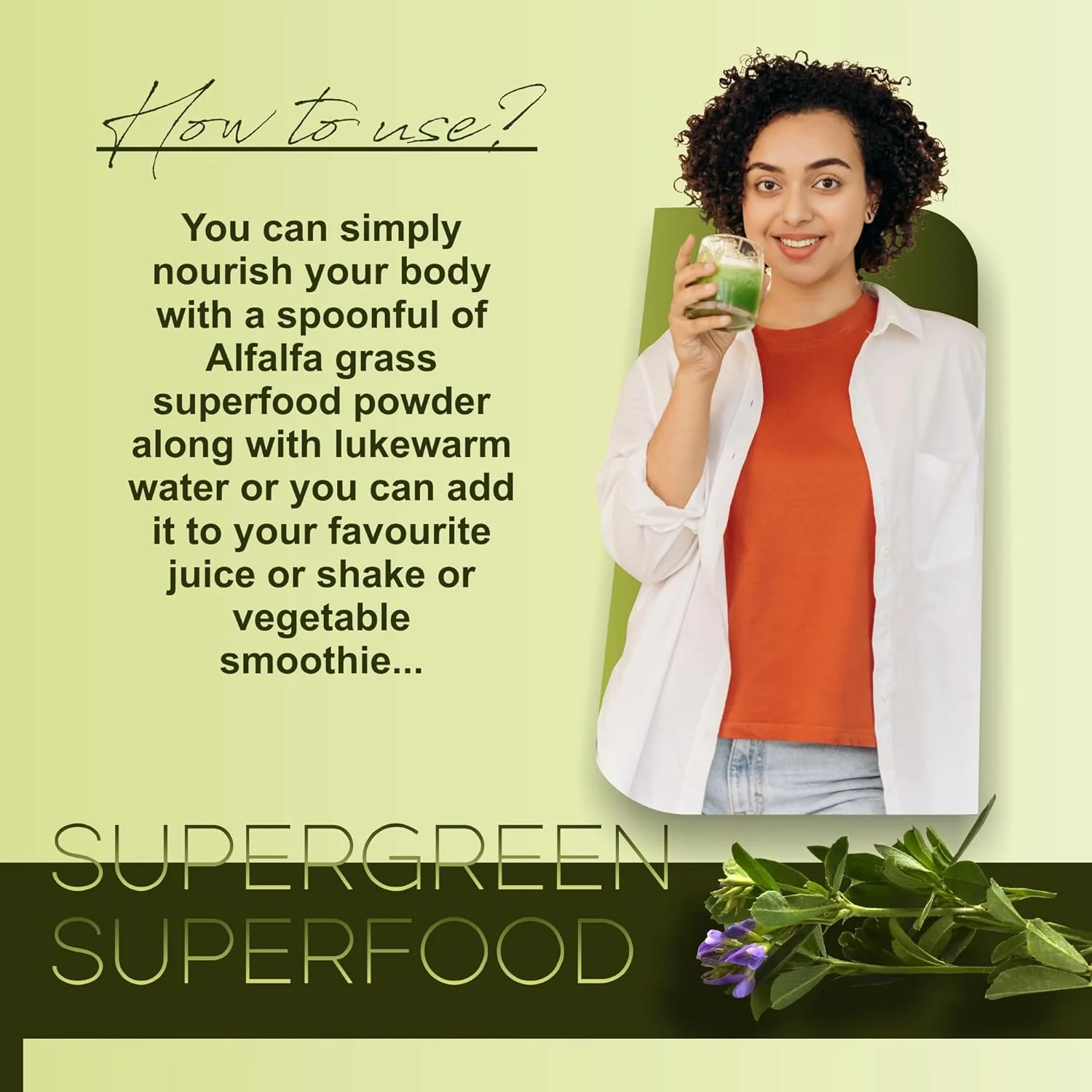 Iyush Herbal Ayurveda Alfalfa Superfood Powder, 100% Forest Variety Herbs, 100% Organic, Pure & Natural | 100gm 0.2lbs Each Pack Of 2 - Image 4
