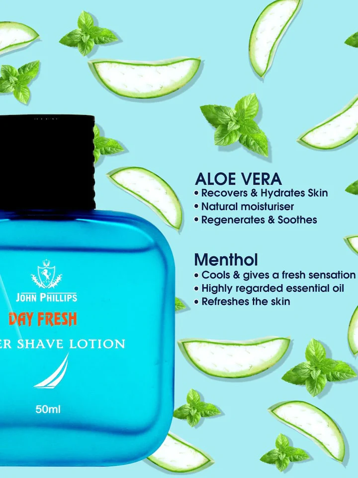 John Phillip Day Fresh After Shave Lotion 50 Ml 1.6 Fl.oz. & X-force Eau De Parfum 100 Ml 3.4 Fl.oz. | Combo Of 2 For Men - Image 3