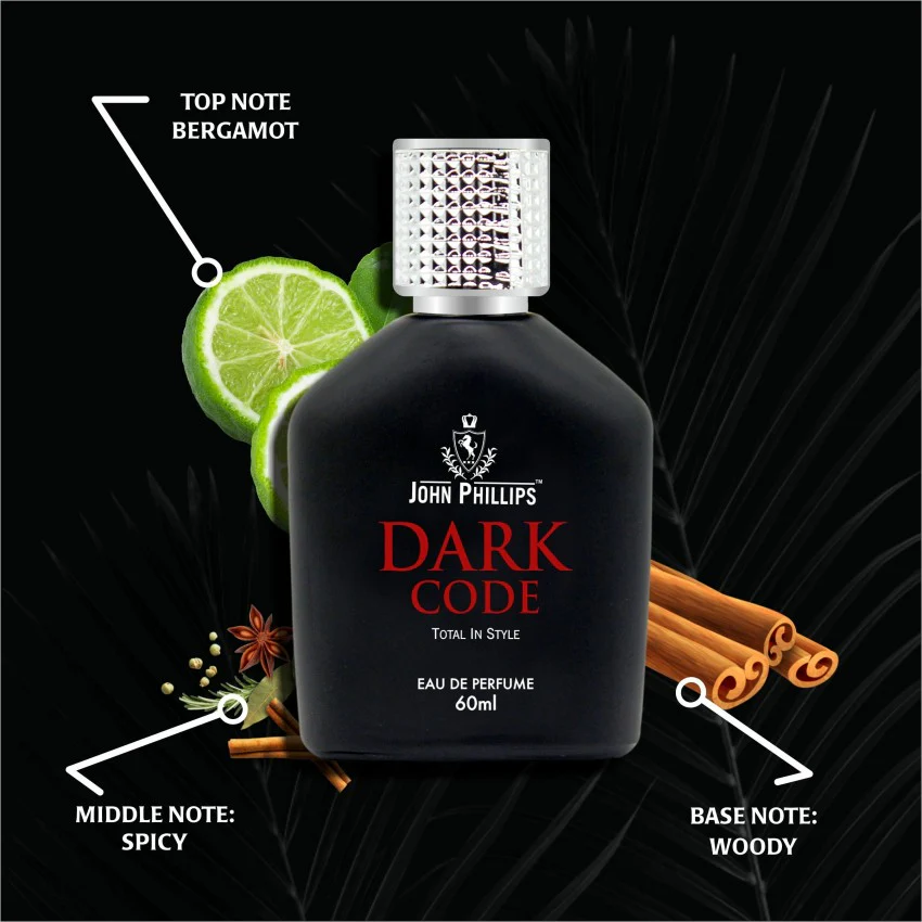 John Phillips Attarful + Dark Code + Tomm Sportz Eau De Perfume 60ml 2 Fl.oz. Each Pack Of 3 For Unisex - Image 2
