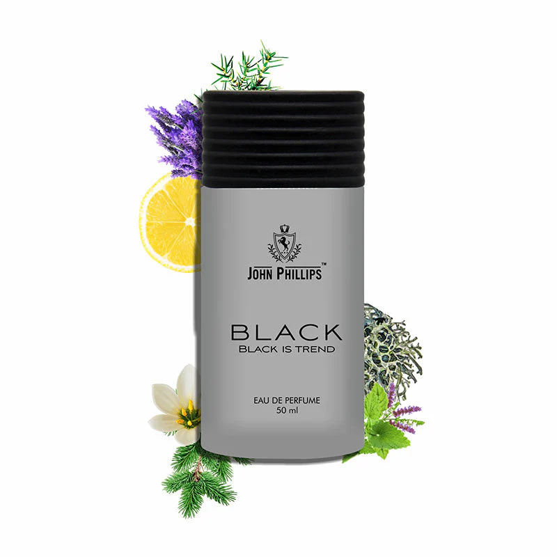John Phillips Black Long Lasting Eau De Parfum  50ml 1.6 Fl.oz. Citrusy & Musky | French Perfume Ideal For Men - Image 3
