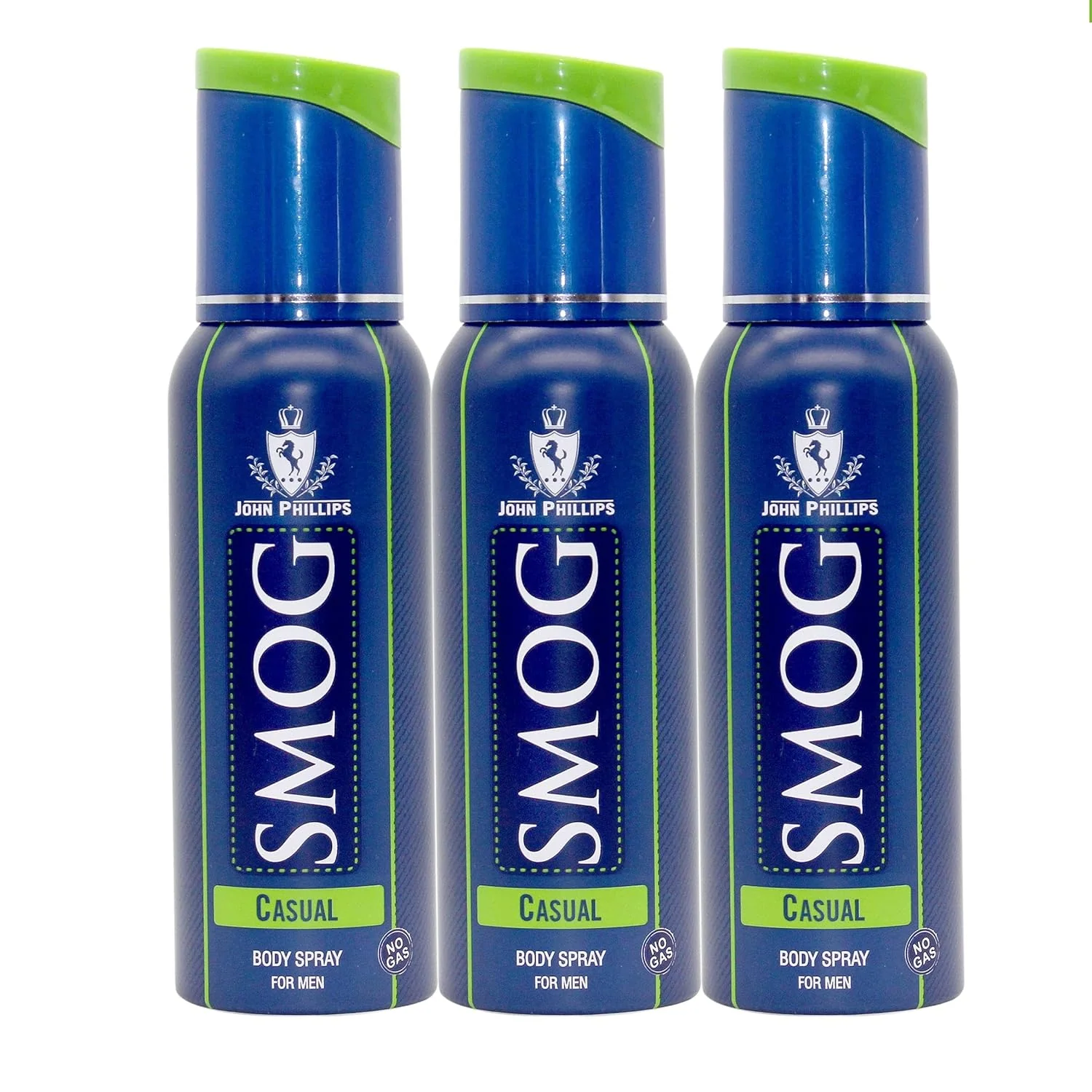 John Phillips Long Lasting No Gas Smog Casual Deodorant 120ml 4 Fl.oz. Each Pack Of 3 For Men - Image 3