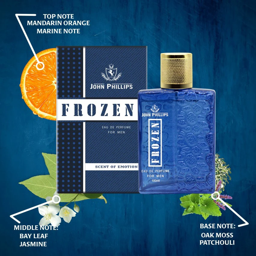 John Phillips Luxury Frozen & Blue Sportz Eau De Perfume 100ml 3.4 Fl.oz. Each Pack Of 2 | For Men - Image 3