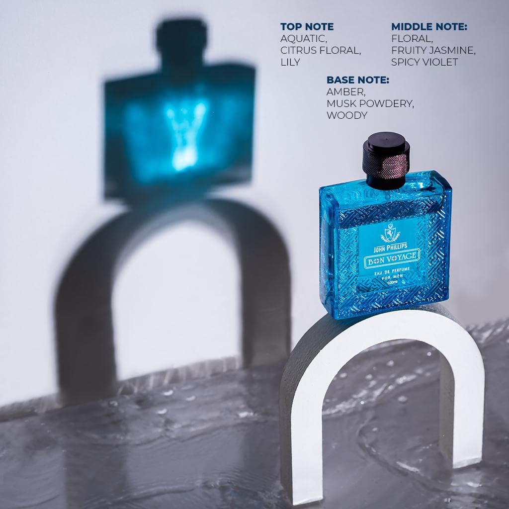 John Phillips Luxury Woody & Bon Voyage Eau De Parfum 100ml 3.4 Fl.oz. Each Pack Of 2 For Men - Image 3