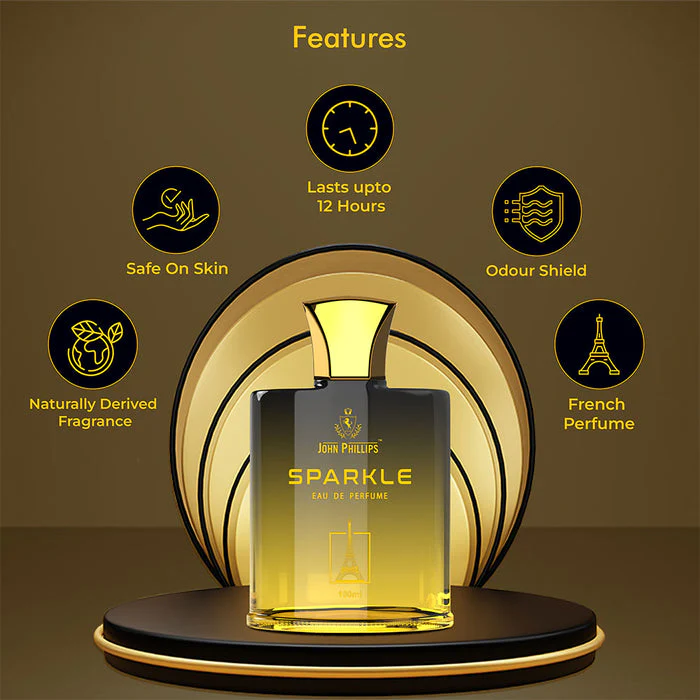 John Phillips Men Sparkle 100ml 3.4 Fl.oz. & Sandal Imperia 60ml 2 Fl.oz.  Pack Of 2 Long Lasting Fragrance For Men - Image 5