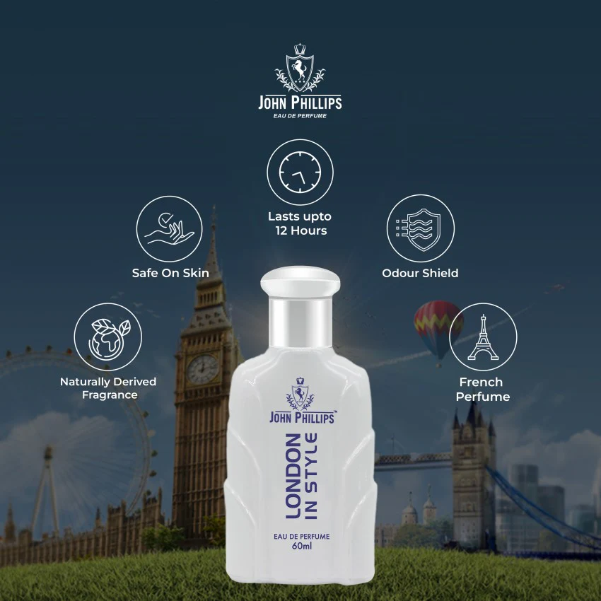 John Phillips Mr Blue 100 Ml 3.4 Fl.oz. & London In Style 60 Ml 2 Fl.oz. Combo Of 2 For Men | Perfect For Gifting - Image 4