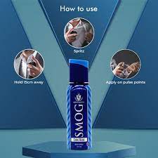 John Phillips Smog Classic Black 120ml 0.4 Fl.oz. & Smog Cool Blue 120ml 4 Fl.oz. No Gas Deodrant For Men | Long Lasting - Image 4