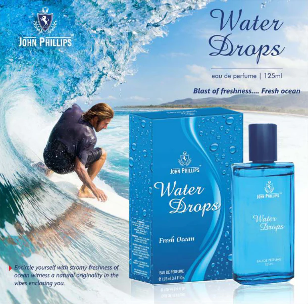 John Phillips Water Drops 125ml 4.2 Fl.oz. & Chocolate 60ml 2 Fl.oz. Long Lasting Eau De Parfum For Men & Women | Pack Of 2 - Image 3