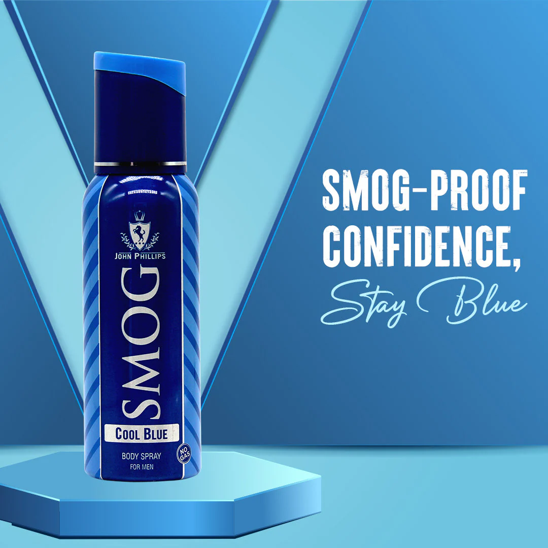 John Phillips Water Drops 125ml 4.2 Fl.oz. & Smog Cool Blue No Gas Deodrant 120ml 4 Fl.oz. | For Men Pack Of 2 - Image 4
