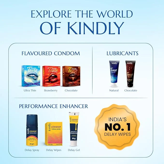 Kindly Tease Ultra Thin Condoms For Men, Pack Of 3 - Extra Sensitive,0.05 Mm Thin For Skin Like - Image 6