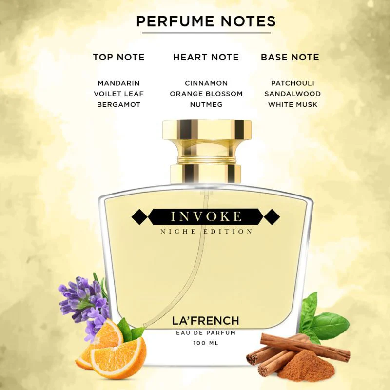 La French Invoke Eau De Perfume 100ml 3.4 Fl.oz. | Long Lasting & Unisex Fragrance | Perfect For Everyday Use - Image 5
