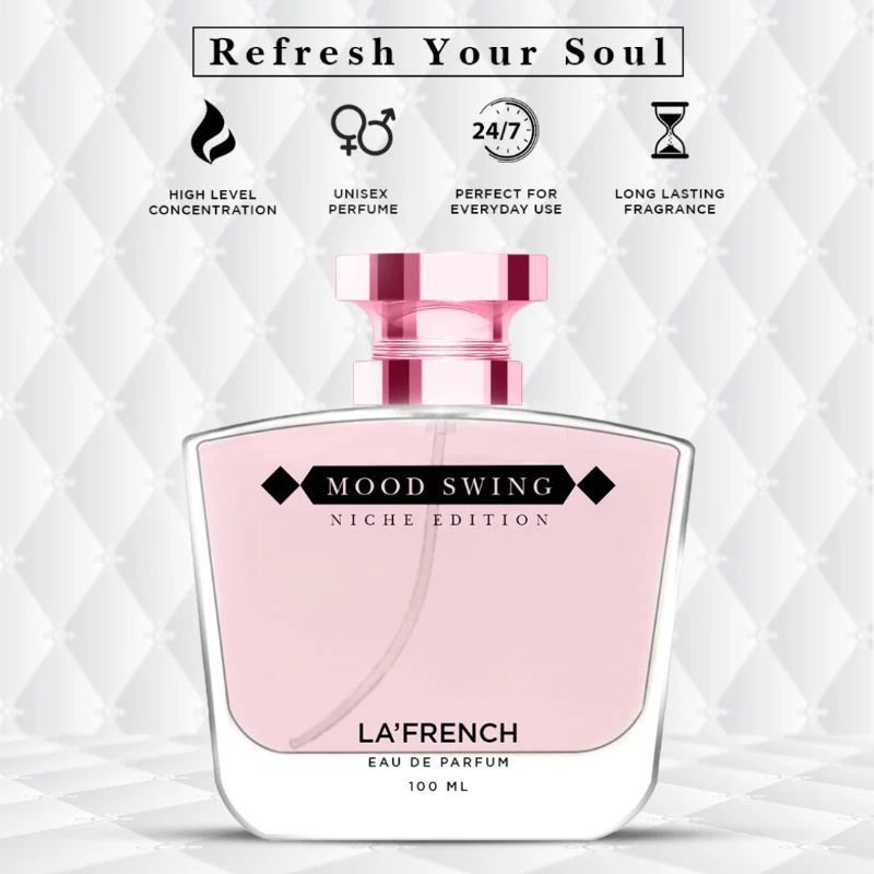 La French Mood Swing Eau De Perfume 100ml 3.4 Fl.oz. | Long Lasting Fragrance For Unisex - Image 4