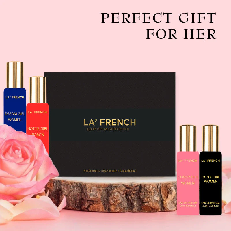 La French Sassy Party Girl Perfume Gift Set 20ml 0.68 Fl.oz. Each Pack Of 4 |  Long-lasting & Featuring Fresh And Floral Notes - Image 3