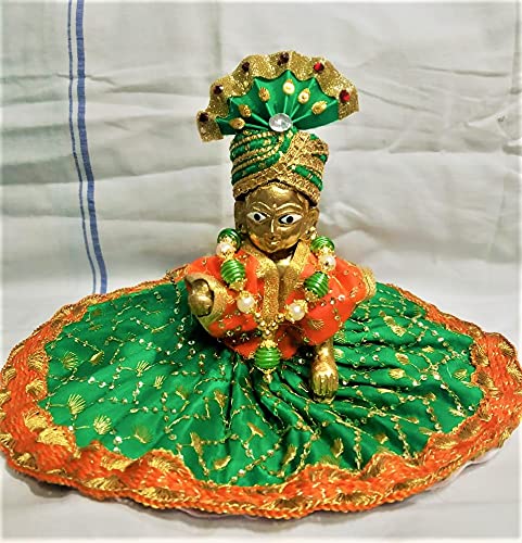 Laddu Gopal God Idol, Thakur Ji, Bal Gopal Ji Statue, Gold, Brass, Size - No. 3, Religious, All Occasions & Festivals Idol - Image 3