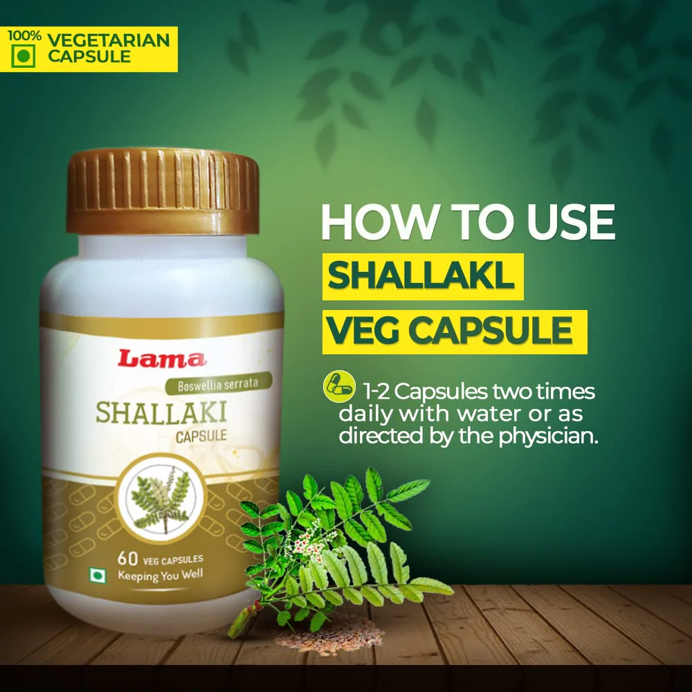 Lama Shallaki Capsule Boswellia Serrata With Pure Natural Extracts Of Shallaki 500mg, Promotes Natural Healing And Helps To Maintain Skin Health | 60 Vegetarian Capsules 100gm 0.2lbs - Image 4