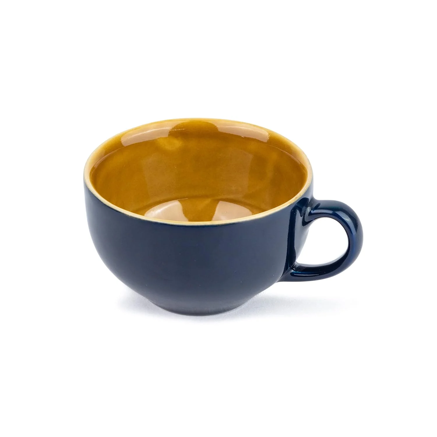 Large Ceramic Coffee Cup Set Of 2 - Midnight Blue, 350ml Each | Cappuccino Cup With Glossy Finish - Large Ceramic Coffee Cup | Premium Stoneware Coffee Cup - Microwave Safe, XL Cuppa - Image 6