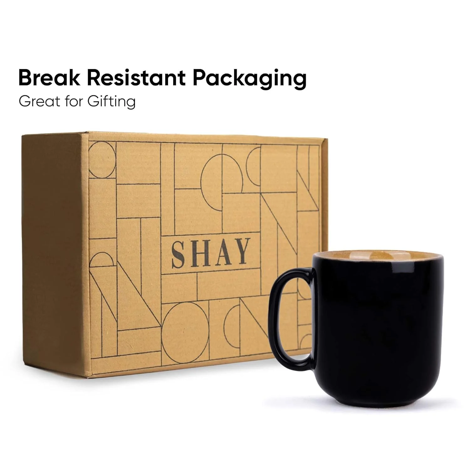 Large Ceramic Coffee Mug Set Of 2 - Black & Brown, 400ml Each | Ceramic Belly Mug, Tea Mug With Matte Finish - Mug For Coffee | Ceramic Coffee Mug - Microwave Safe & Dishwasher Safe - Image 6