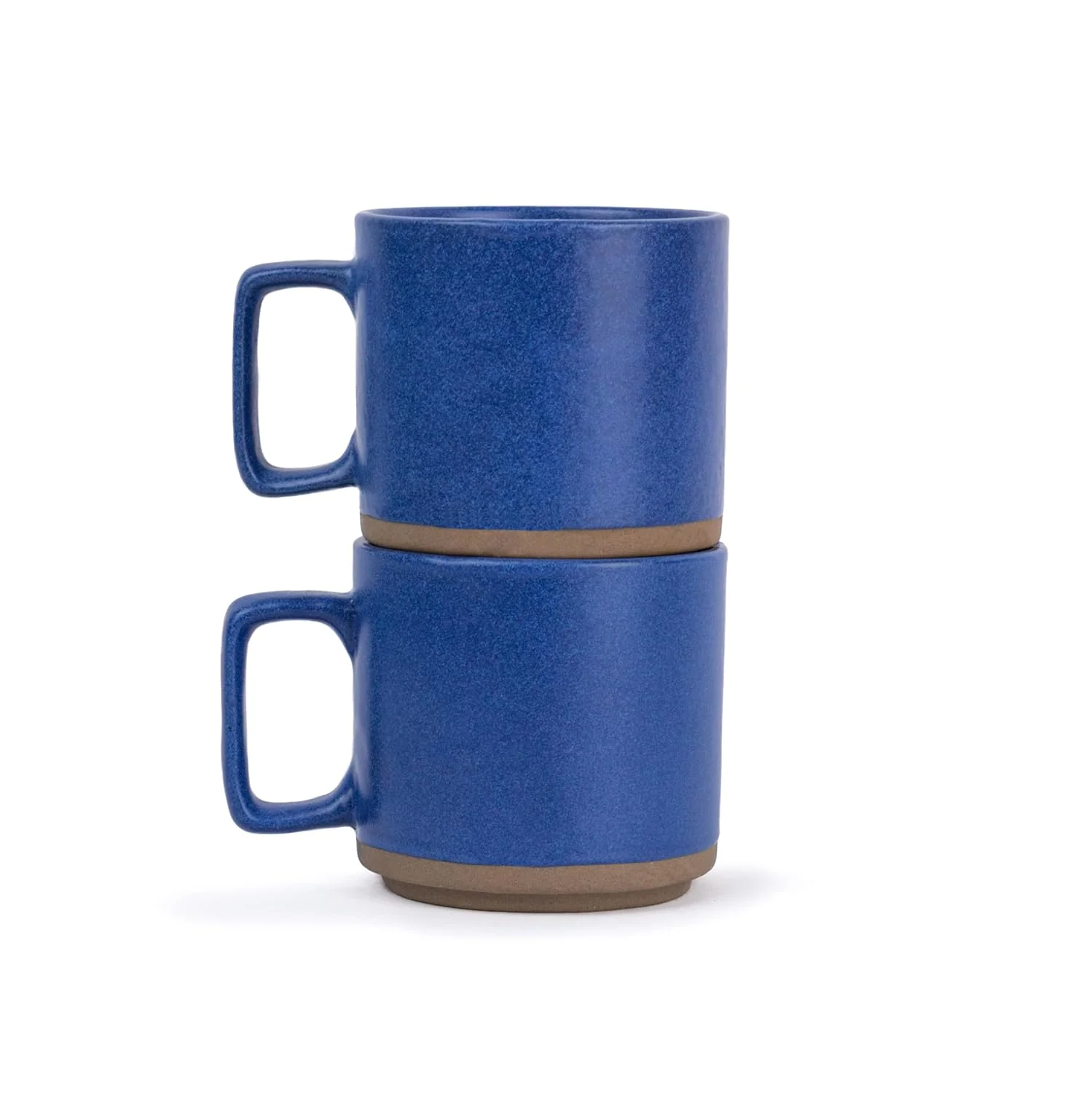 Large Ceramic Coffee Mug Set Of 2 - Blue, 350ml Each | Ceramic Japandi Mug, Tea Mug With Matte Finish - Mug For Coffee | Ceramic Coffee Mug - Microwave Safe & Dishwasher Safe - Image 2