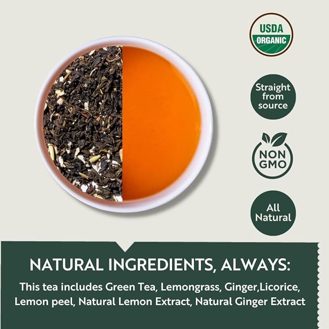 Luxmi Estates Midnight Bloom Jasmine Green Tea Pack Of 6 - 30gm, 1.05 Ounce, 15 Tea Bags In Each | USDA Certified Organic Tea - Low Caffeine Green Tea | Additives Free Darjeeling Green Tea - Image 5