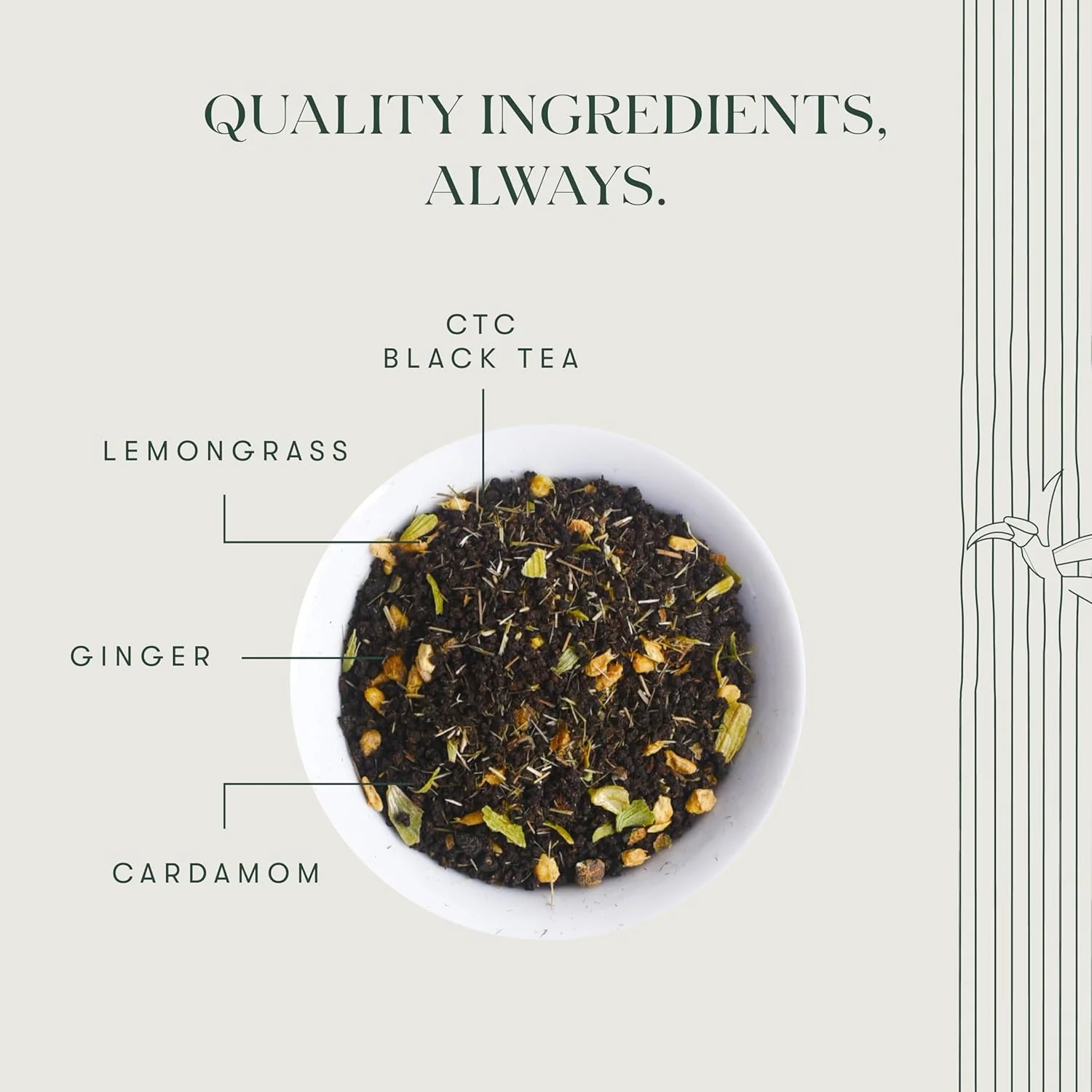 Luxmi Estates Premium Grade Bombay Cutting Chai - 100gm Tin, 3.5 Ounce | Made With Assam CTC, Lemongrass Tea, Ginger, Cardamom - Black Tea Collection | Medium Caffeine Loose Leaf Tea - Image 4