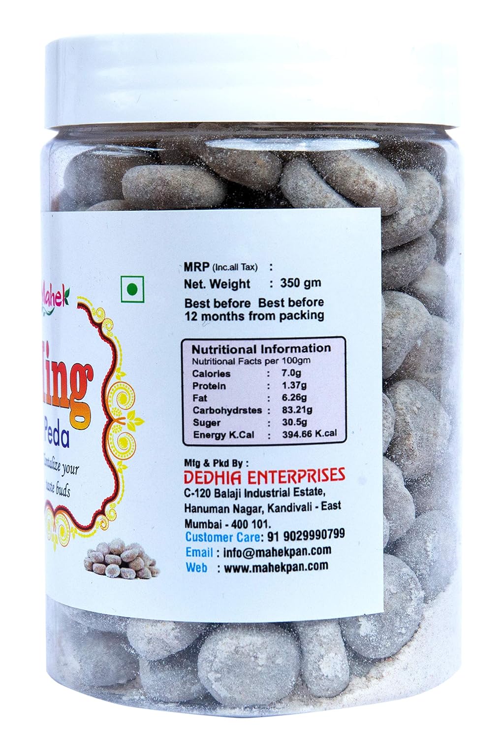 Mahek Hing Peda 350gm, | After-Meal Digestive Mouth Freshener | Jar Pack - Image 2