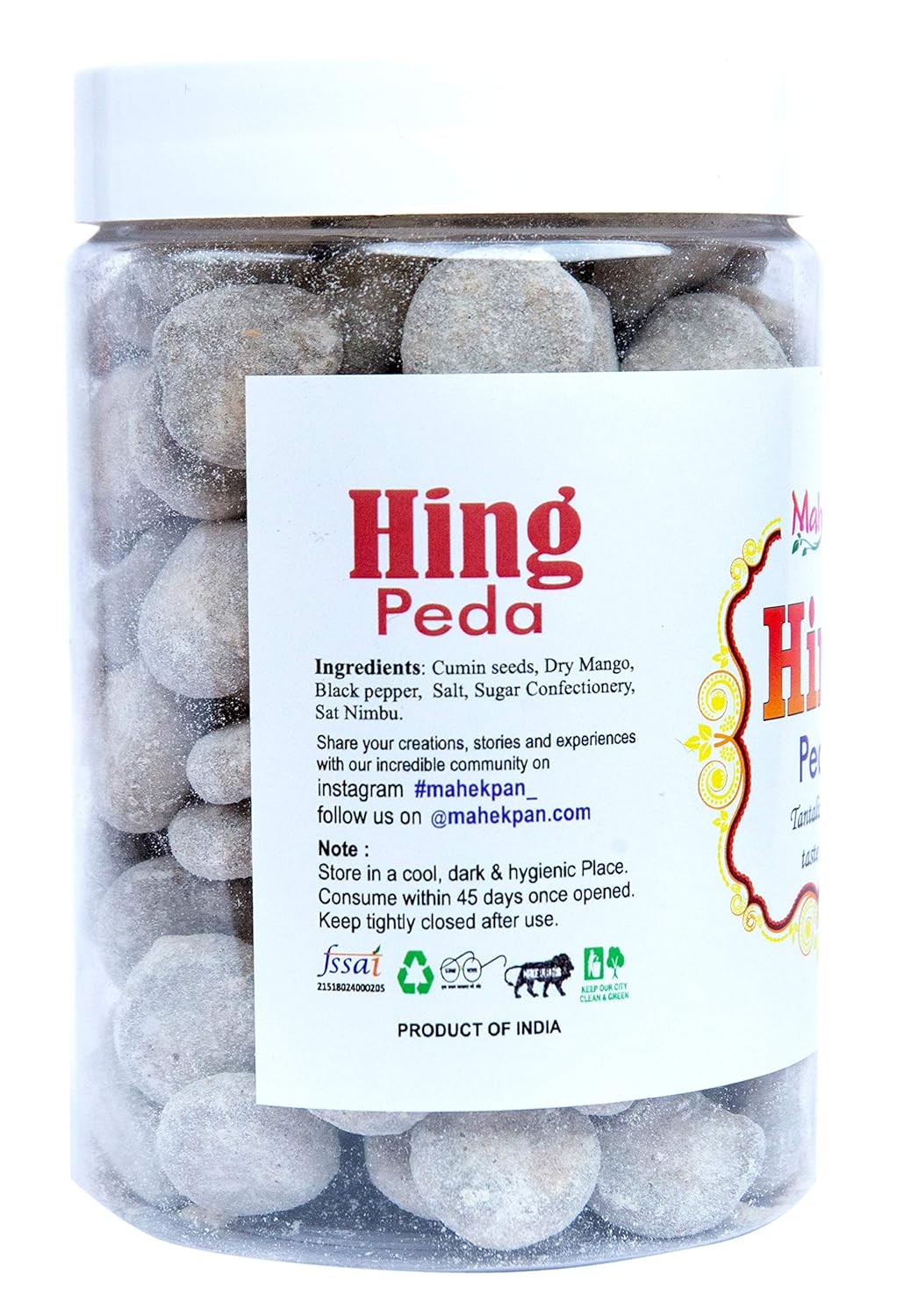 Mahek Traditional Hing Peda Mukhwas 700gm, (350gm *2) | Jar Pack - Image 3