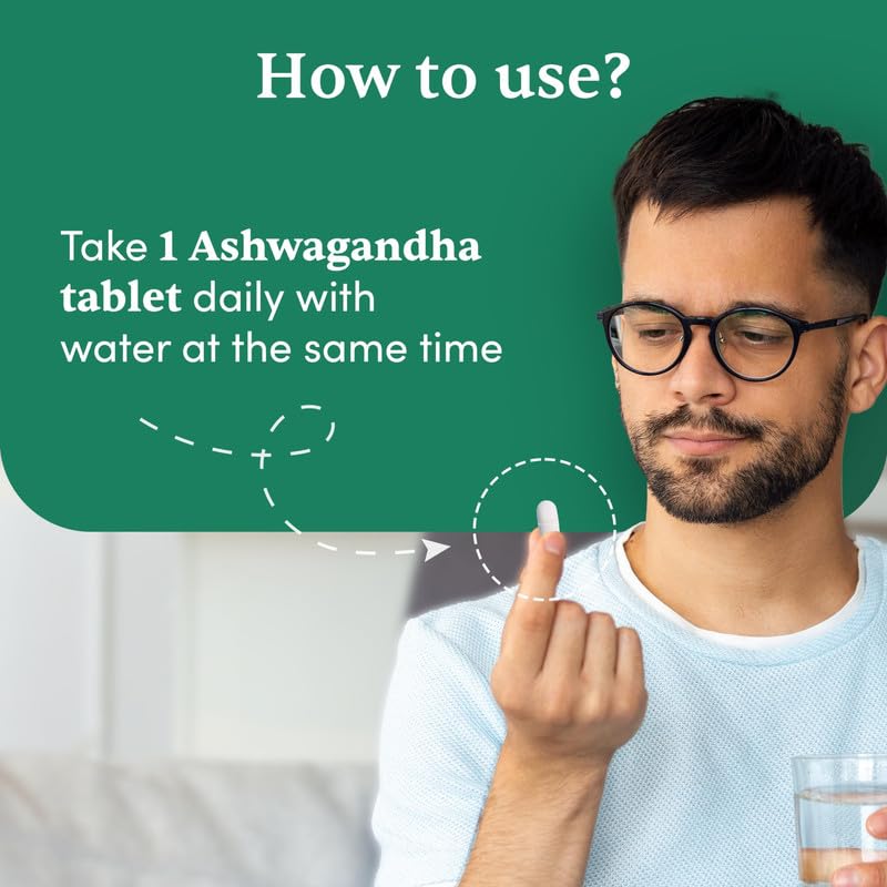 Man Matters Ashwagandha Tablets 500mg Improves Strength, Energy, & Overall Wellbeing Rejuvenates Mind & Body | 60 Tablets 100gm 0.2lbs - Image 4