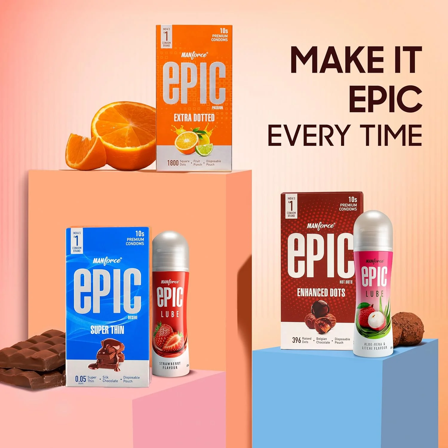 Manforce Epic Pleasure| Ultra Thin Condom | Long Lasting Pleasure | Raspberry Flavour | 10 Pcs | - Image 6