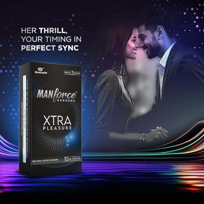 Manforce Xtra Pleasure Xtra Dotted Climax Delay Condoms, Unflavoured, 10 Pcs (Pack Of 1) - Image 5