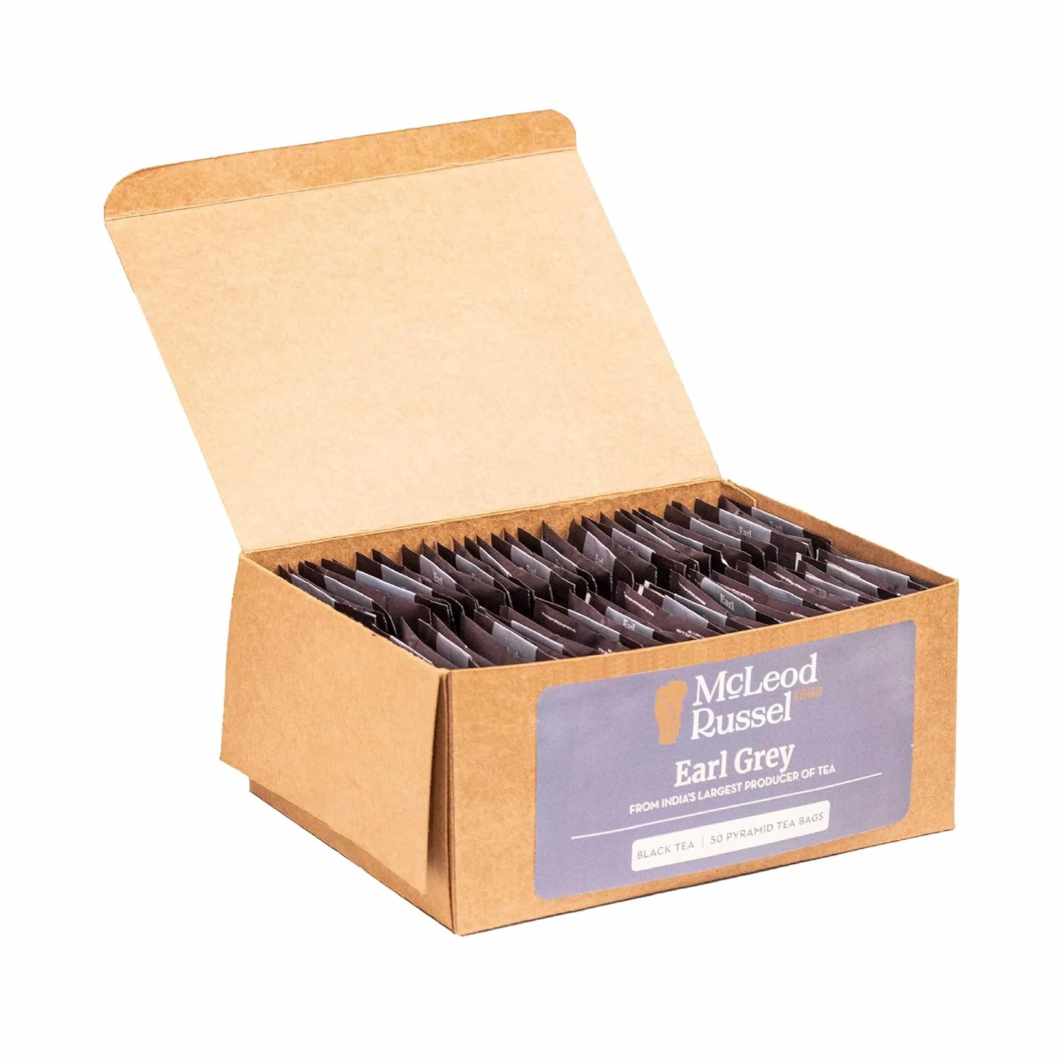 McLeod Russel 1869 Earl Grey Black Tea - Pack Of 2 X 50 Pyramid Tea Bags | Blended With 100% Natural Bergamot Oil - Loose Leaf Black Orthodox | Brewed Hot Or Iced Tea - Low Caffeine - Image 4