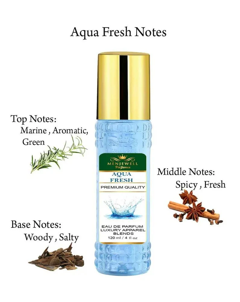 Menjewell Aqua Fresh Eau De Parfum 120ml 4.0 Fl.oz. Premium Quality | Luxury Apparel Blends - Image 3