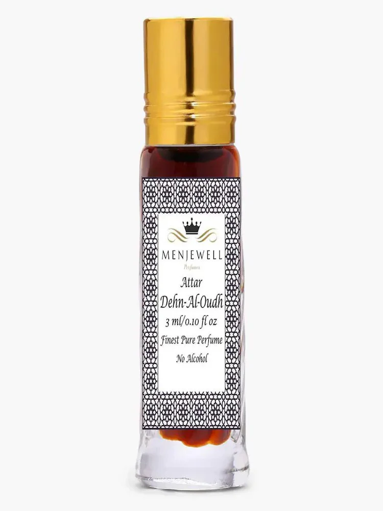 Menjewell Dehn-Al-Oudh Attar Perfume 3ml 0.1 Fl.oz. Unisex Fragrance | Finest Pure Perfume | Alcohol Free - Image 2