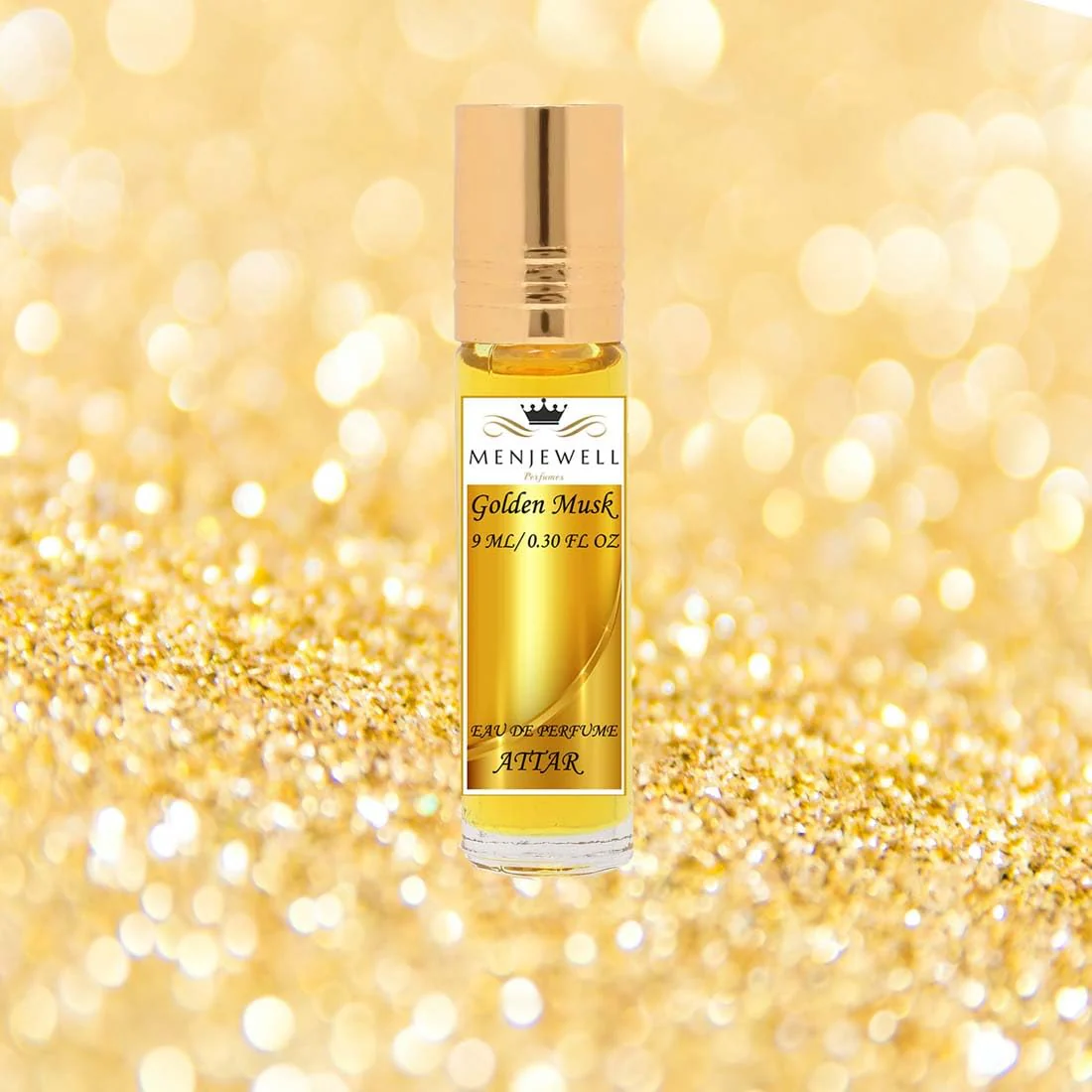 Menjewell Golden Musk Eau De Perfume Attar 9ml 0.3 Fl.oz. Women Fragrance | Long Lasting Alcohol Free - Image 4