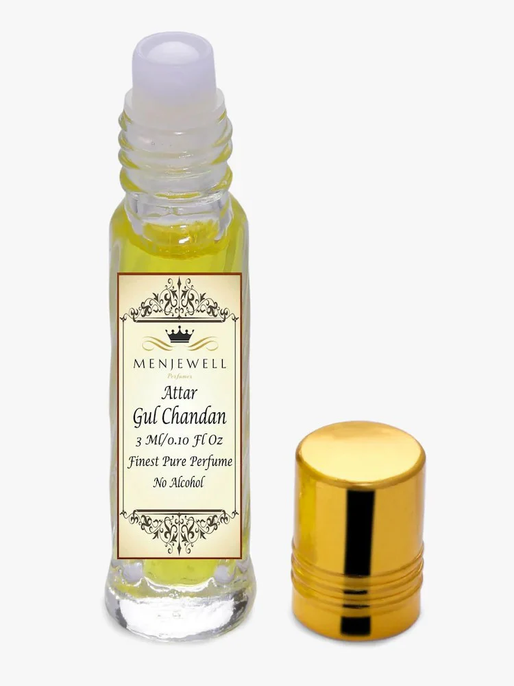 Menjewell Gul Chandan Attar 3ml 0.1 Fl.oz. Finest Pure Perfume | Long Lasting | Unisex Fragrance | Alcohol Free - Image 3